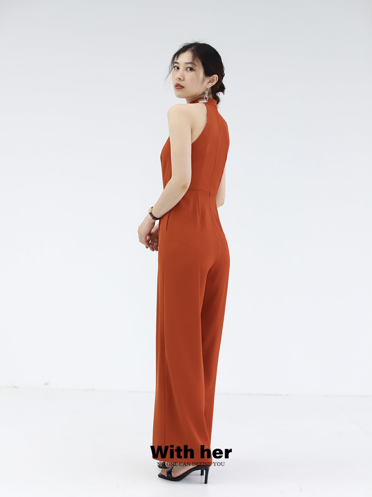 Original Halter neck Midriff Jumpsuit