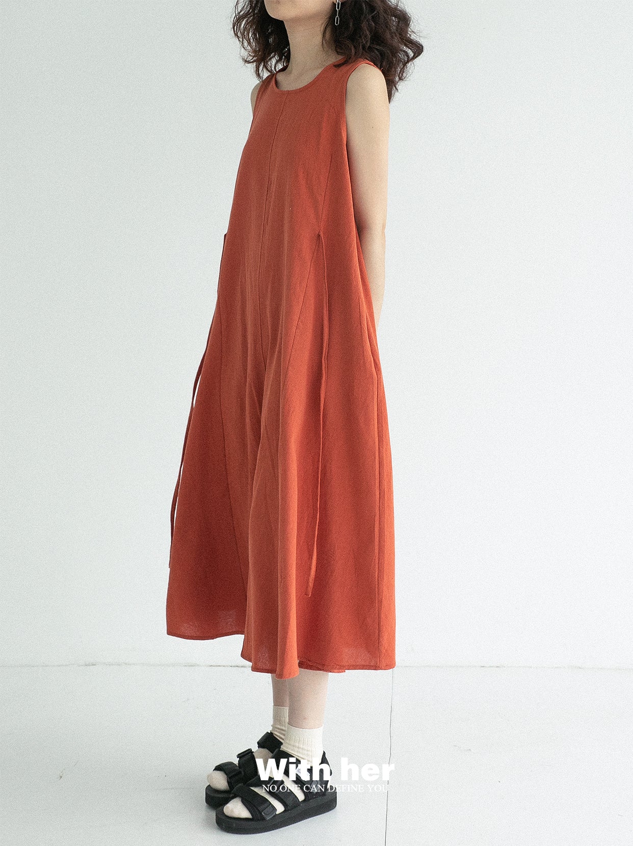 Original Cotton Linen Sleeveless Dress