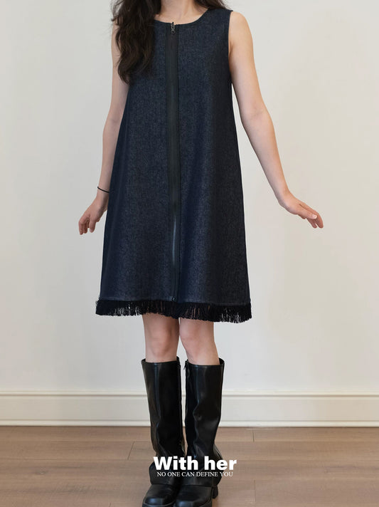 Leopard Denim Dress