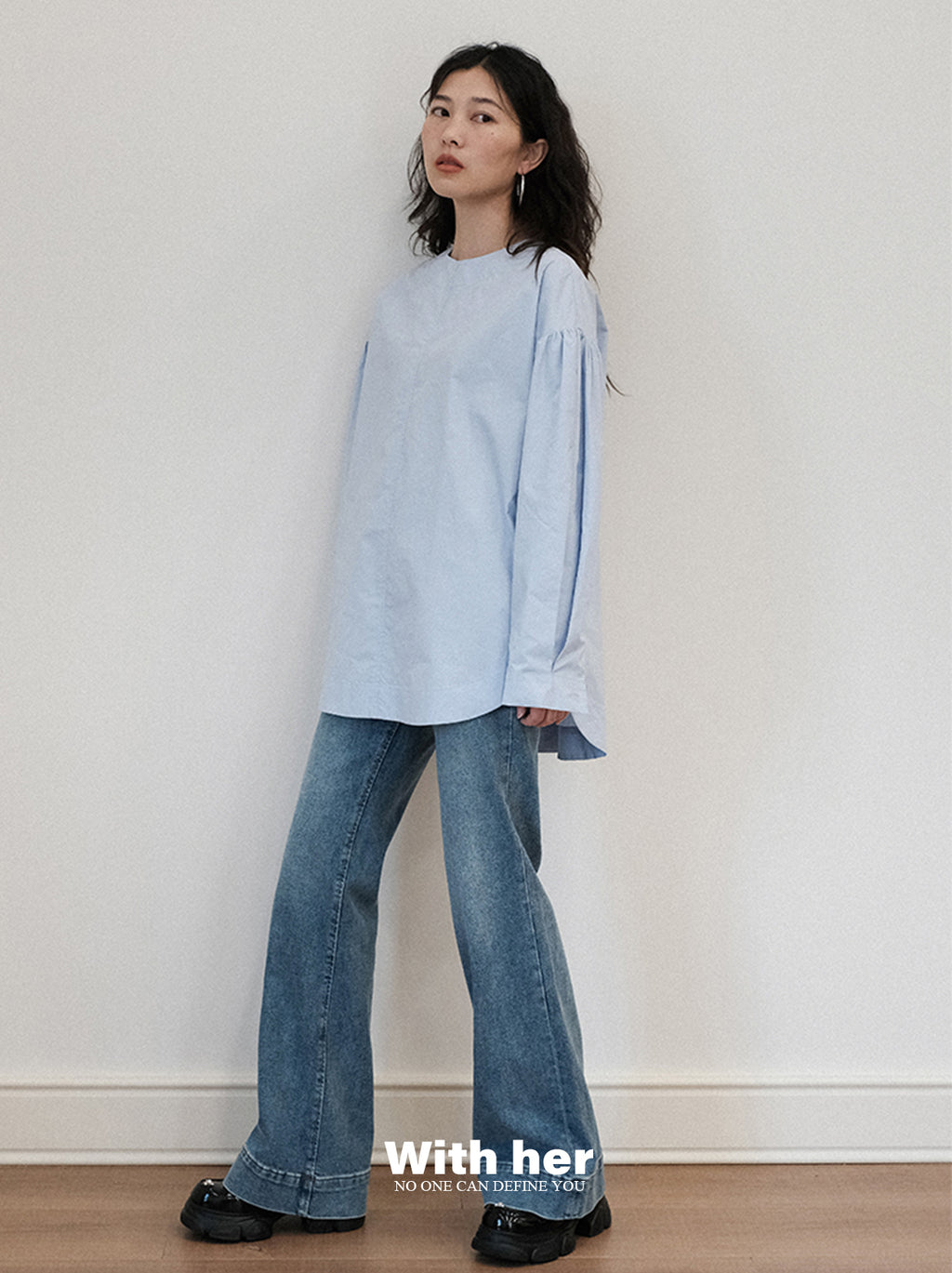 Blue Cocoon Twist Blouse