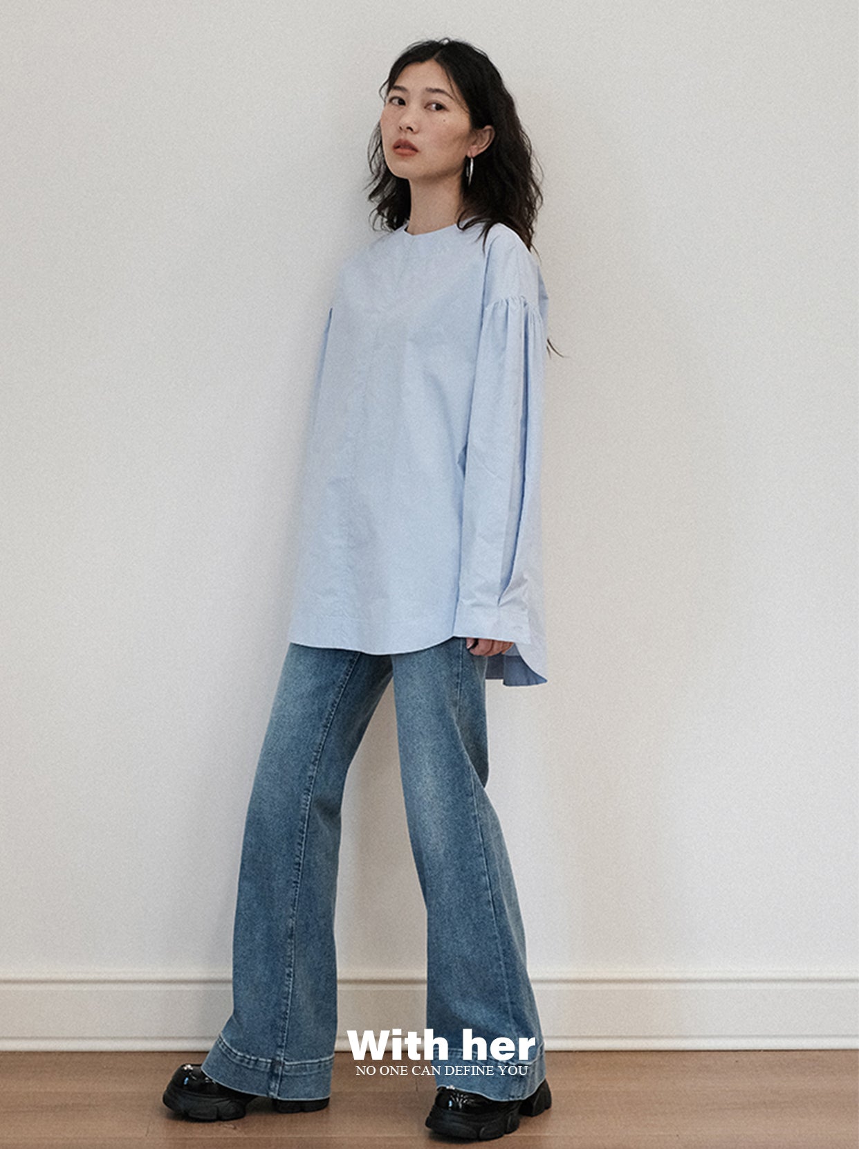 Blue Cocoon Twist Blouse