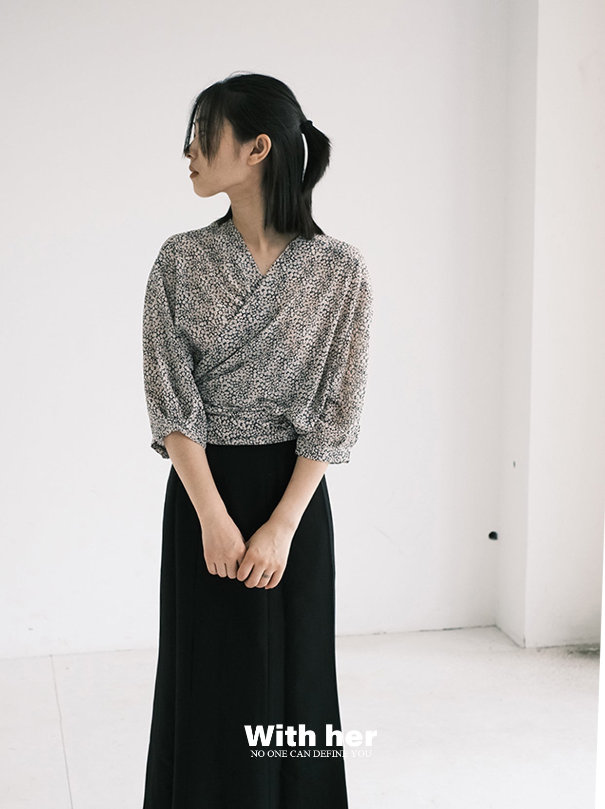 Original Floral V-Neck Blouse