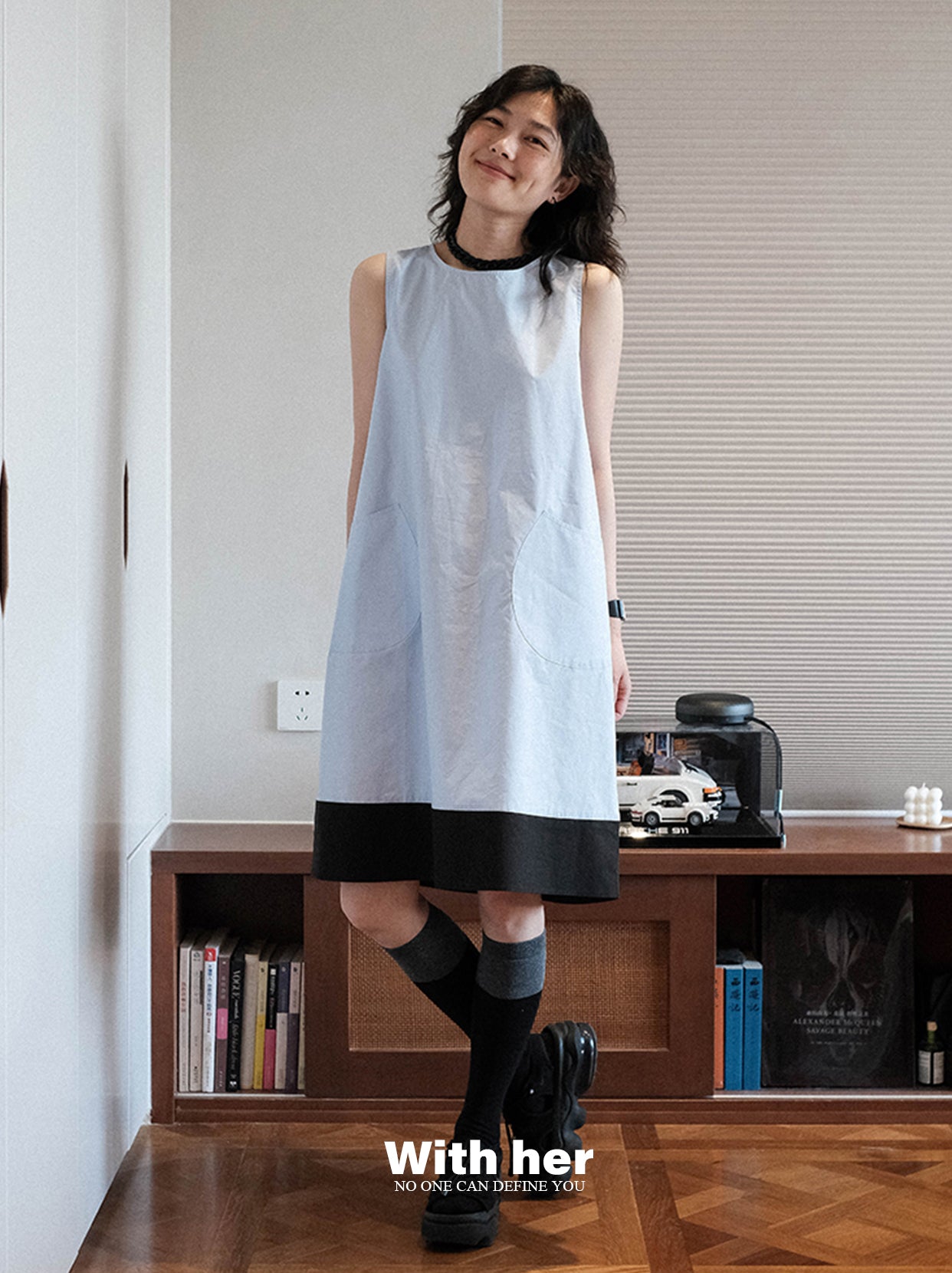 Blue Patch Dress