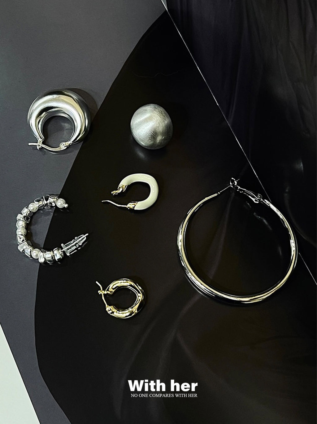 Luna Crescent Hoops Earrings