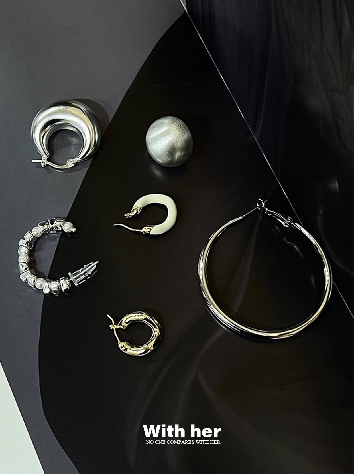 Luna Crescent Hoops Earrings