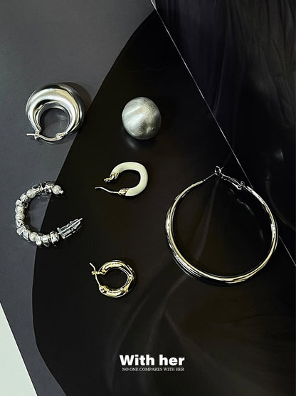 Luna Crescent Hoops Earrings