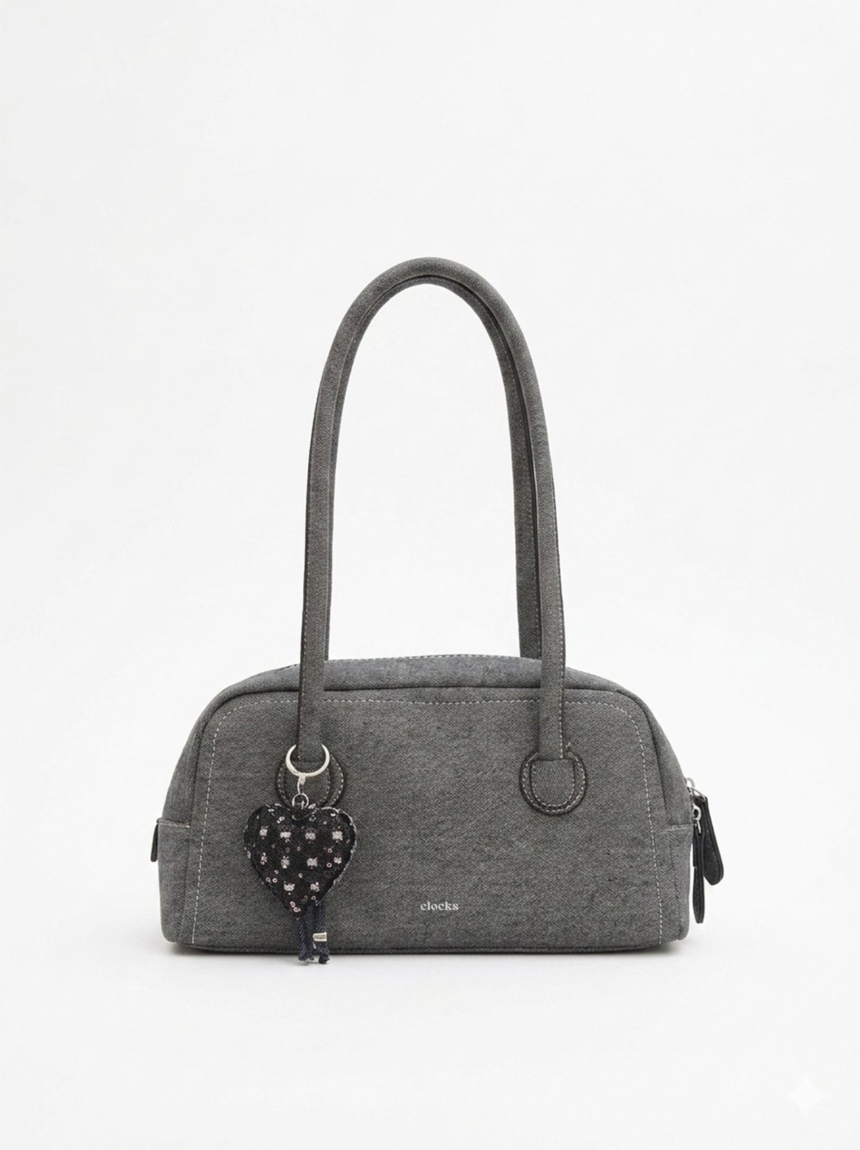 Gray Denim Duffle
