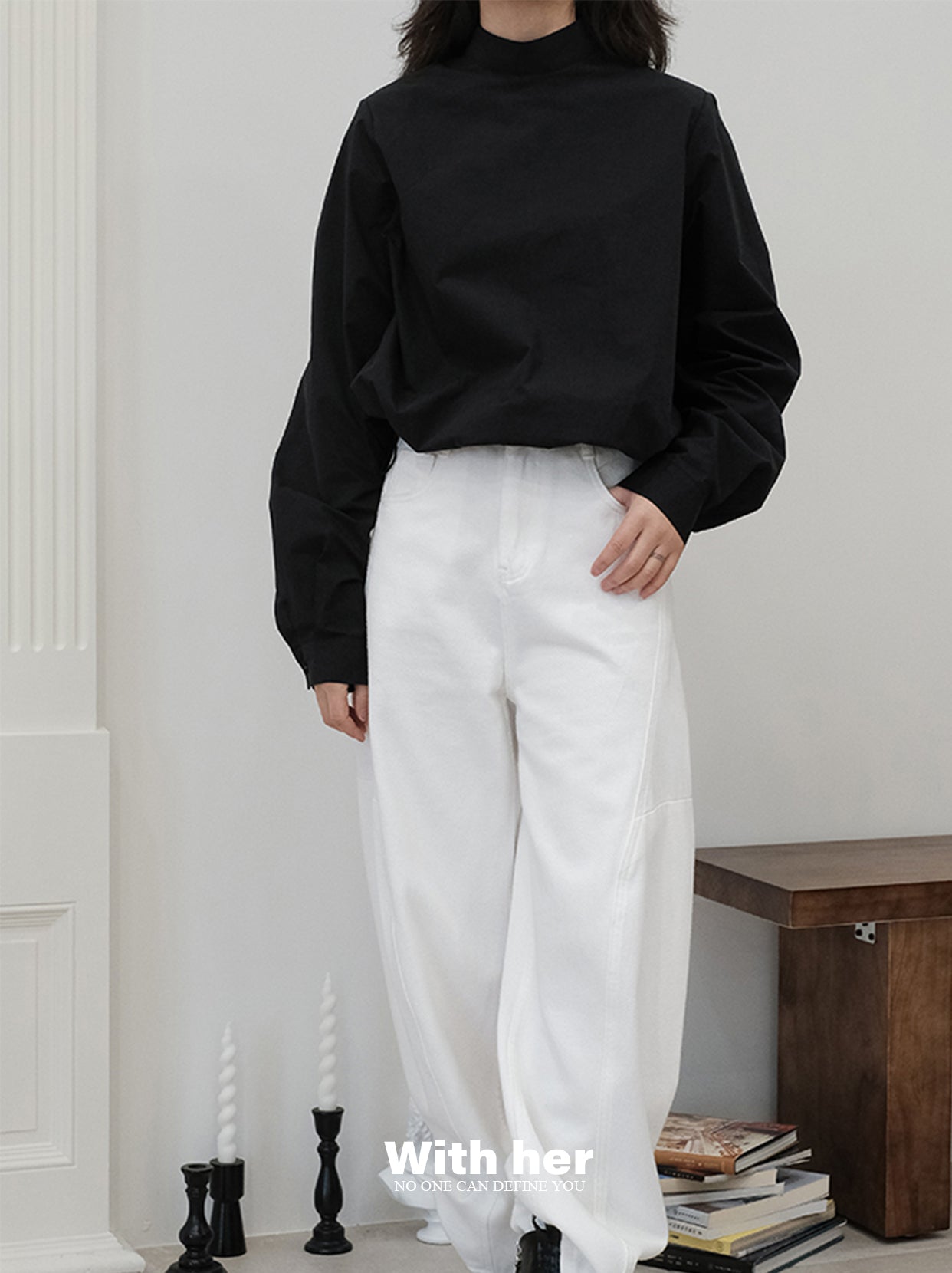 Half Turtleneck Blouse