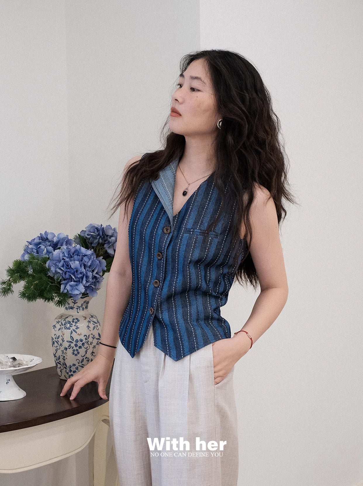 Classic Lines Denim Vest