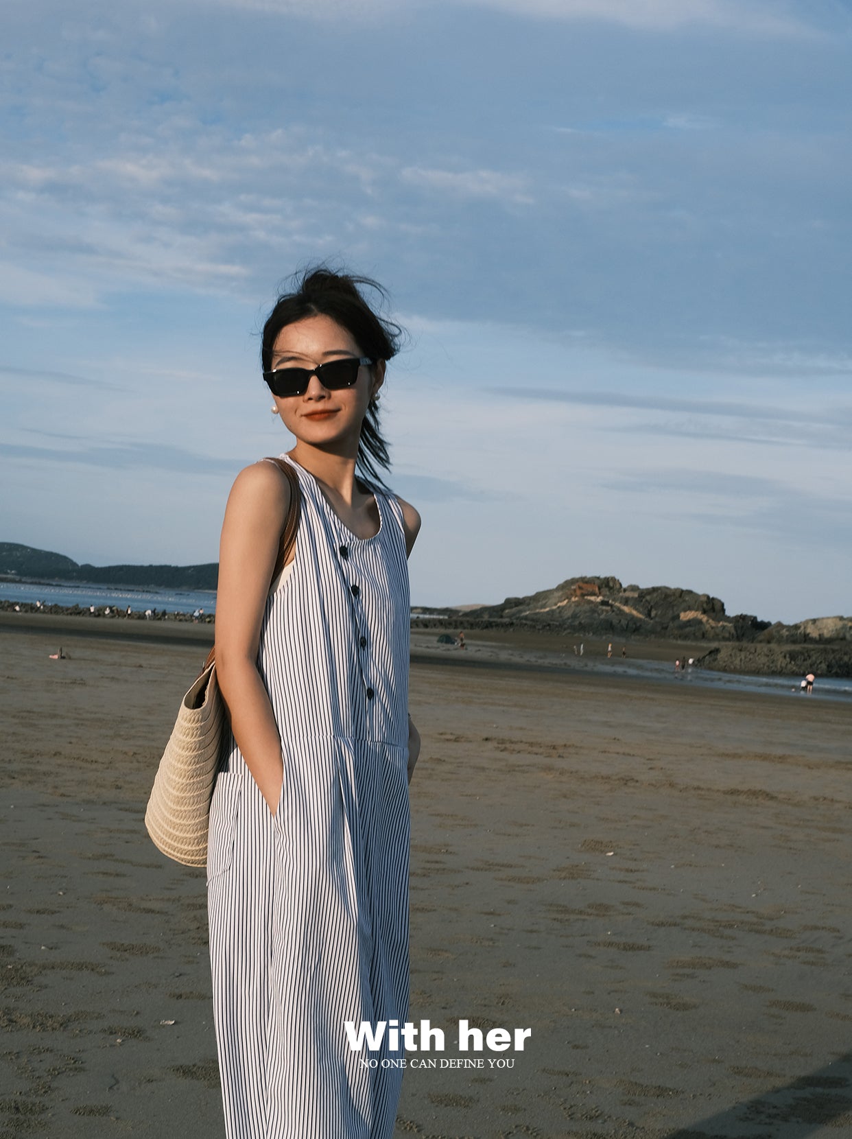 Original Sleeveless Stripes Jumpsuit