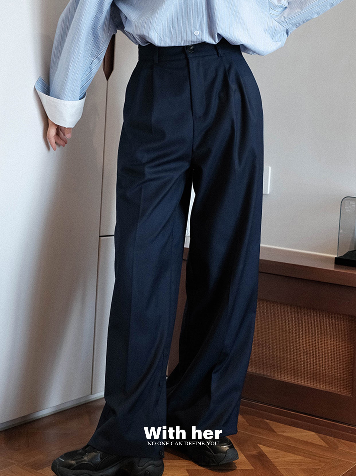 Mix Blue Loose Pants