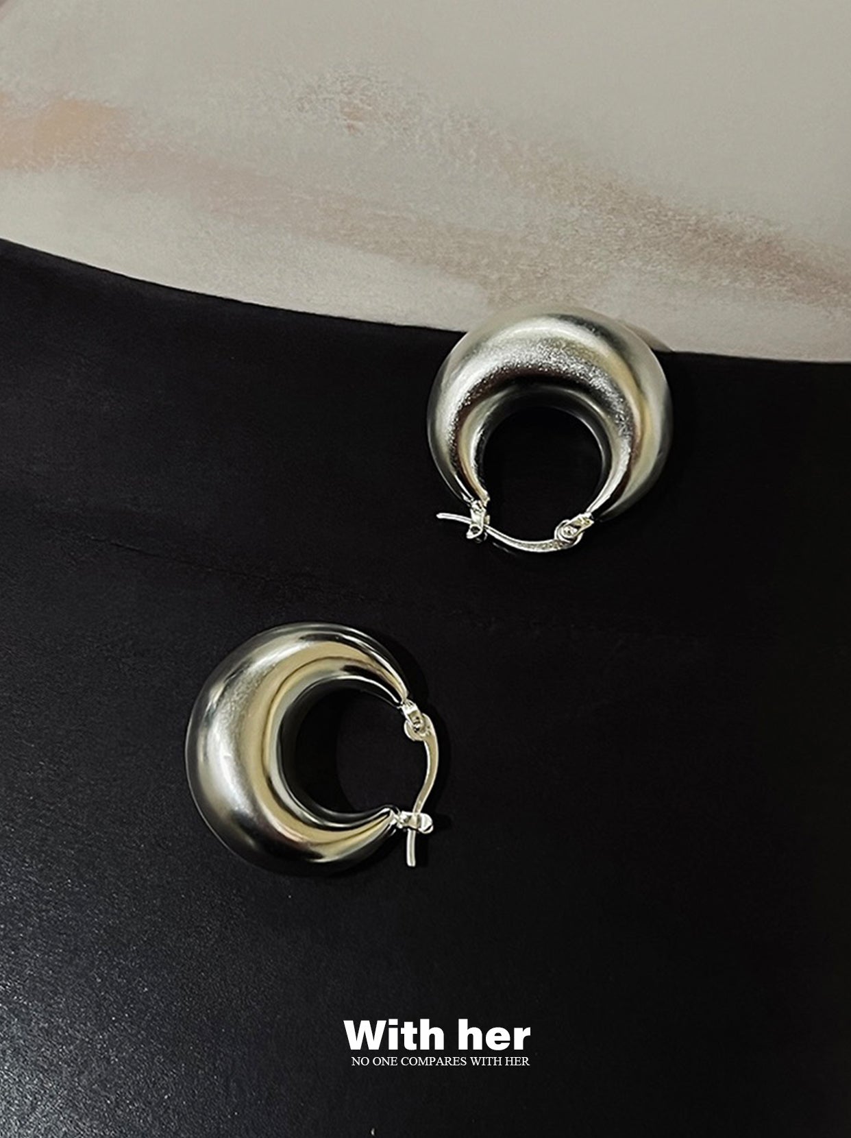 Luna Crescent Hoops Earrings