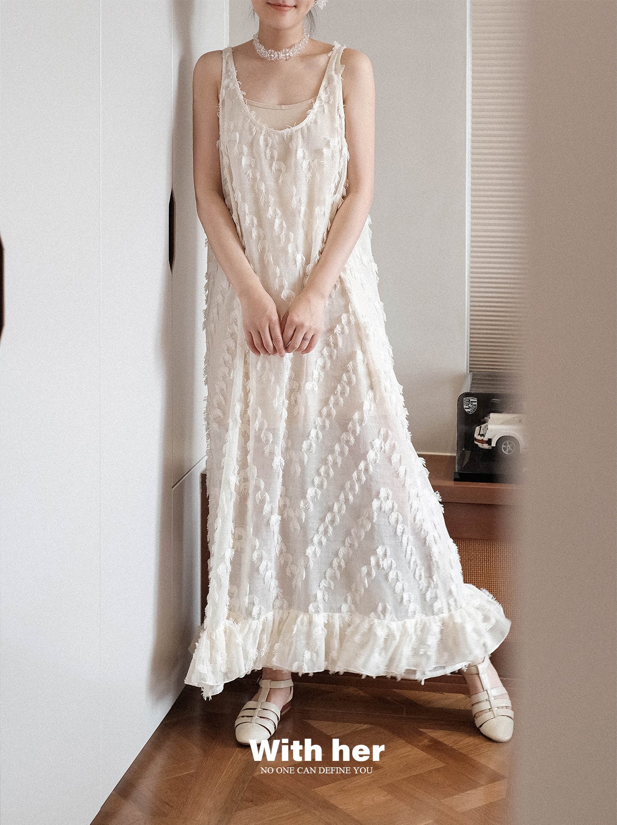 Original Sleeveless Tassel Strap Dress