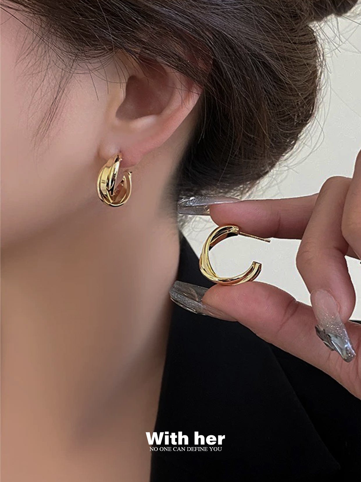Geometric Irregular Cross Earring