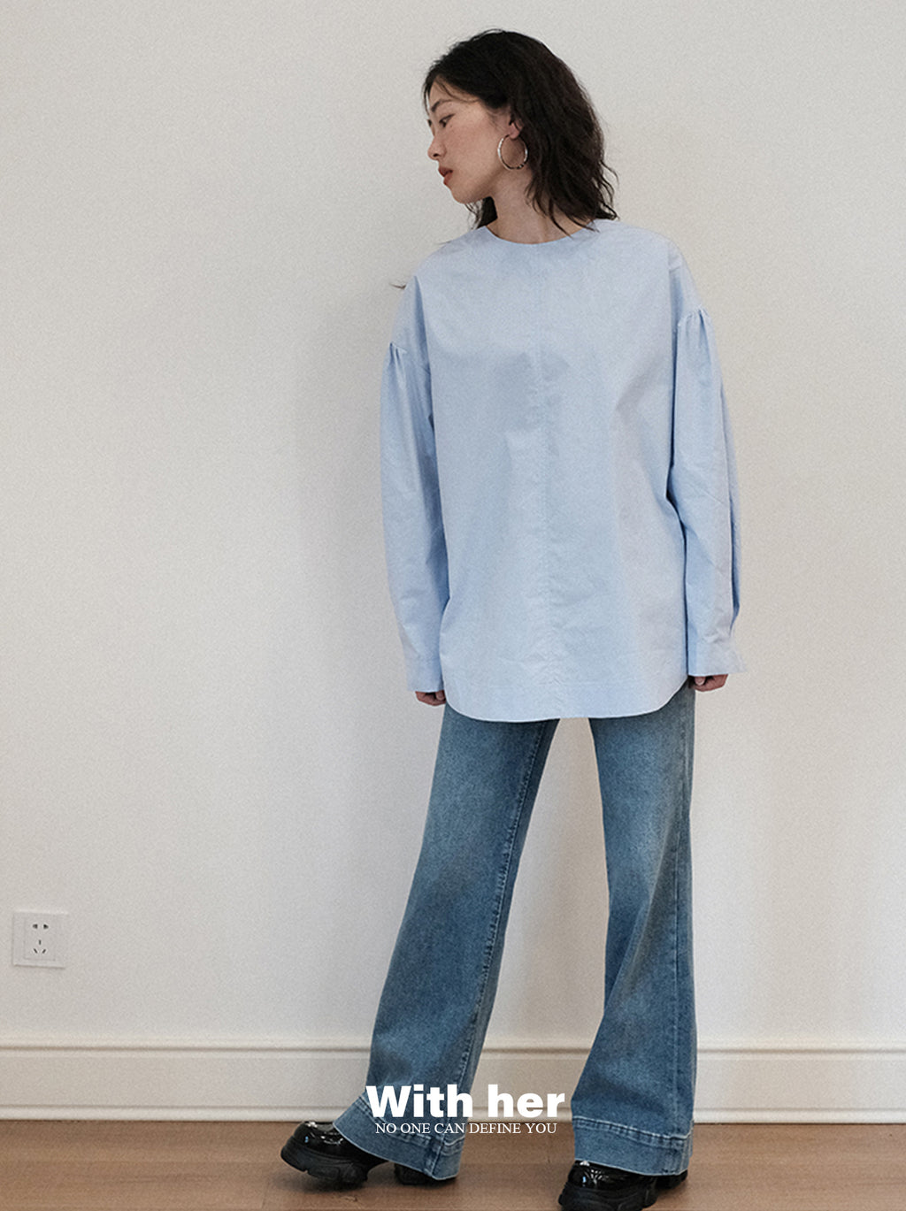 Blue Cocoon Twist Blouse