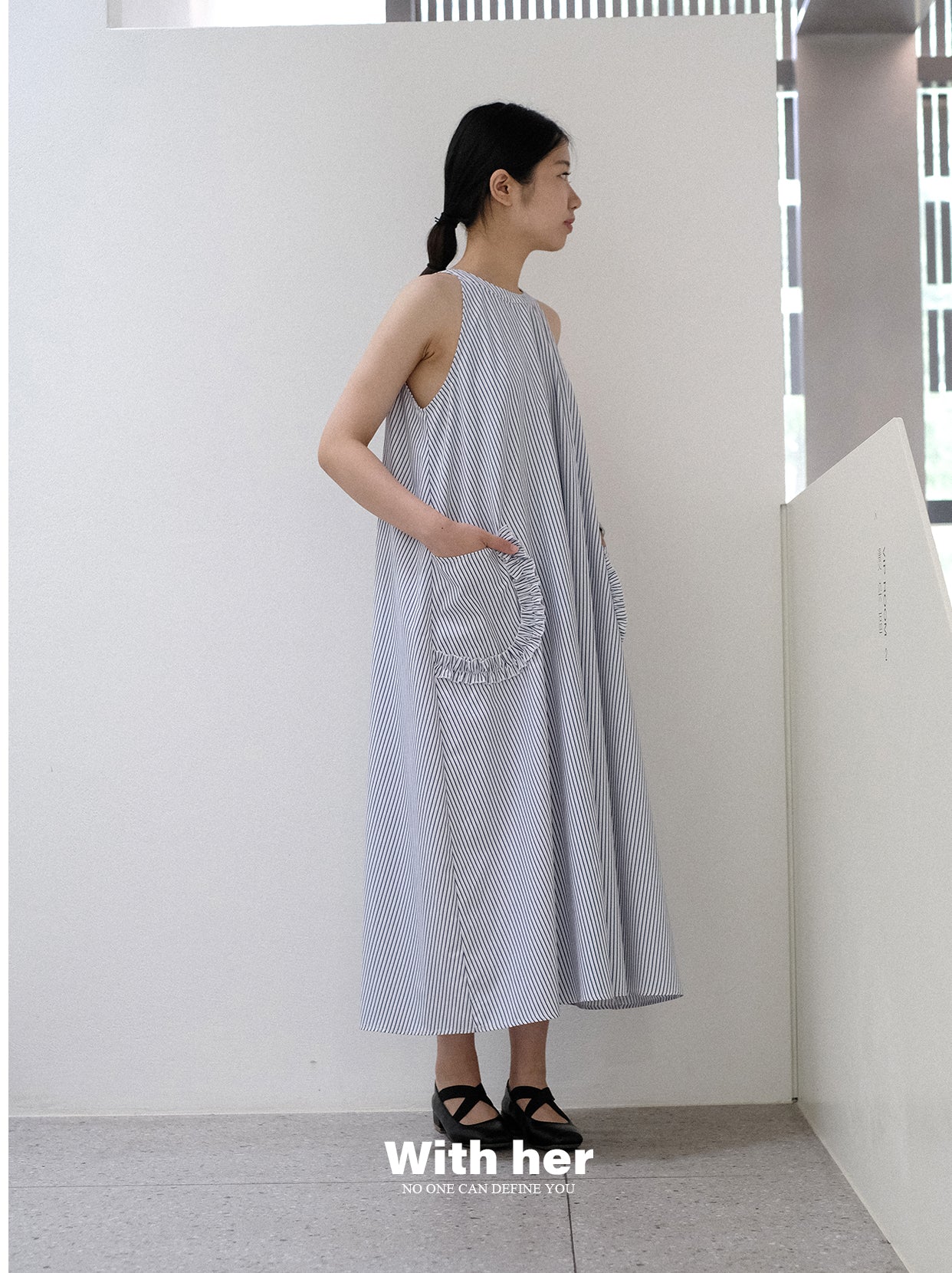 Original Halterneck Striped Dress
