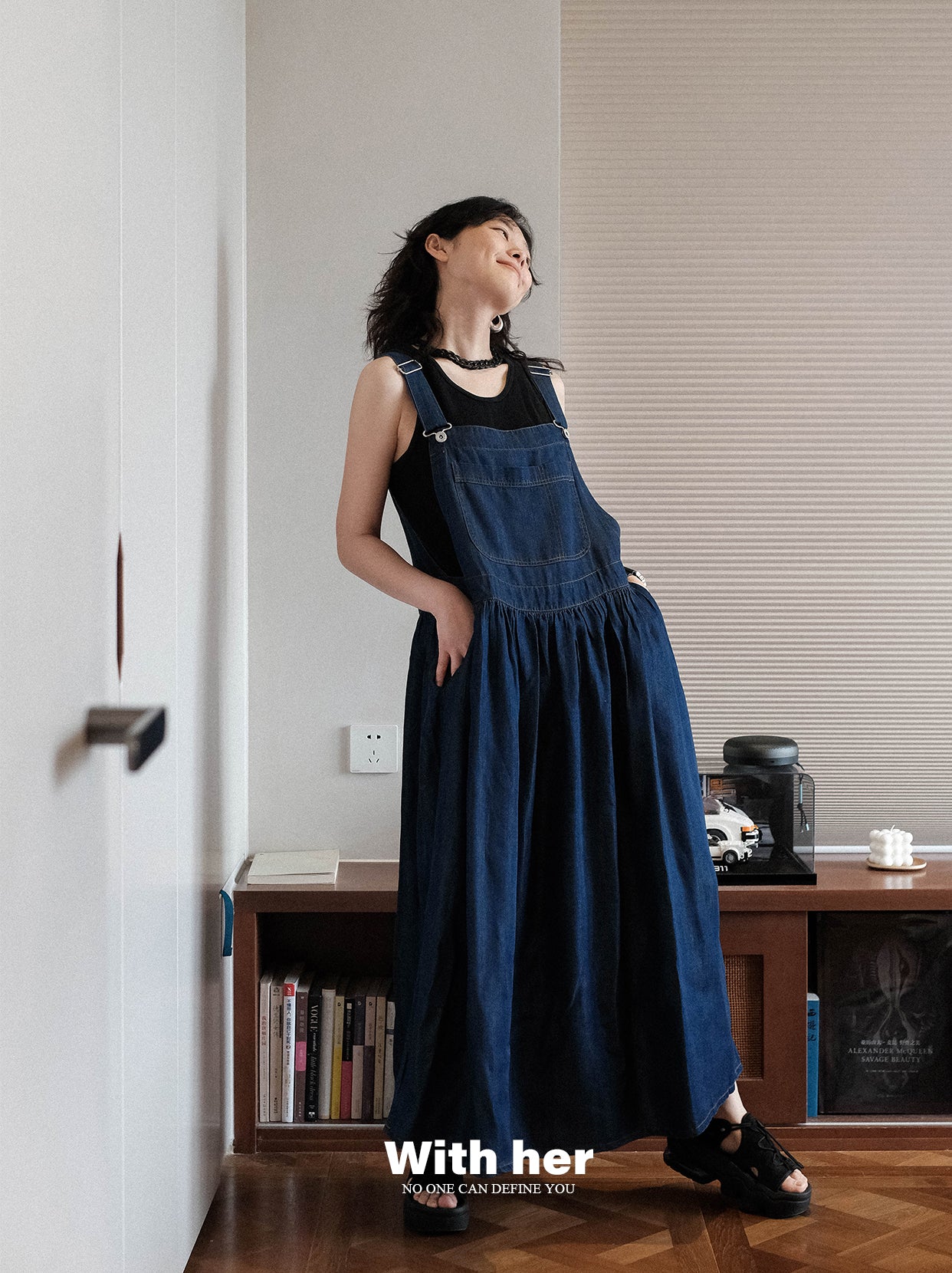 Original Tencel Denim Suspender Dress