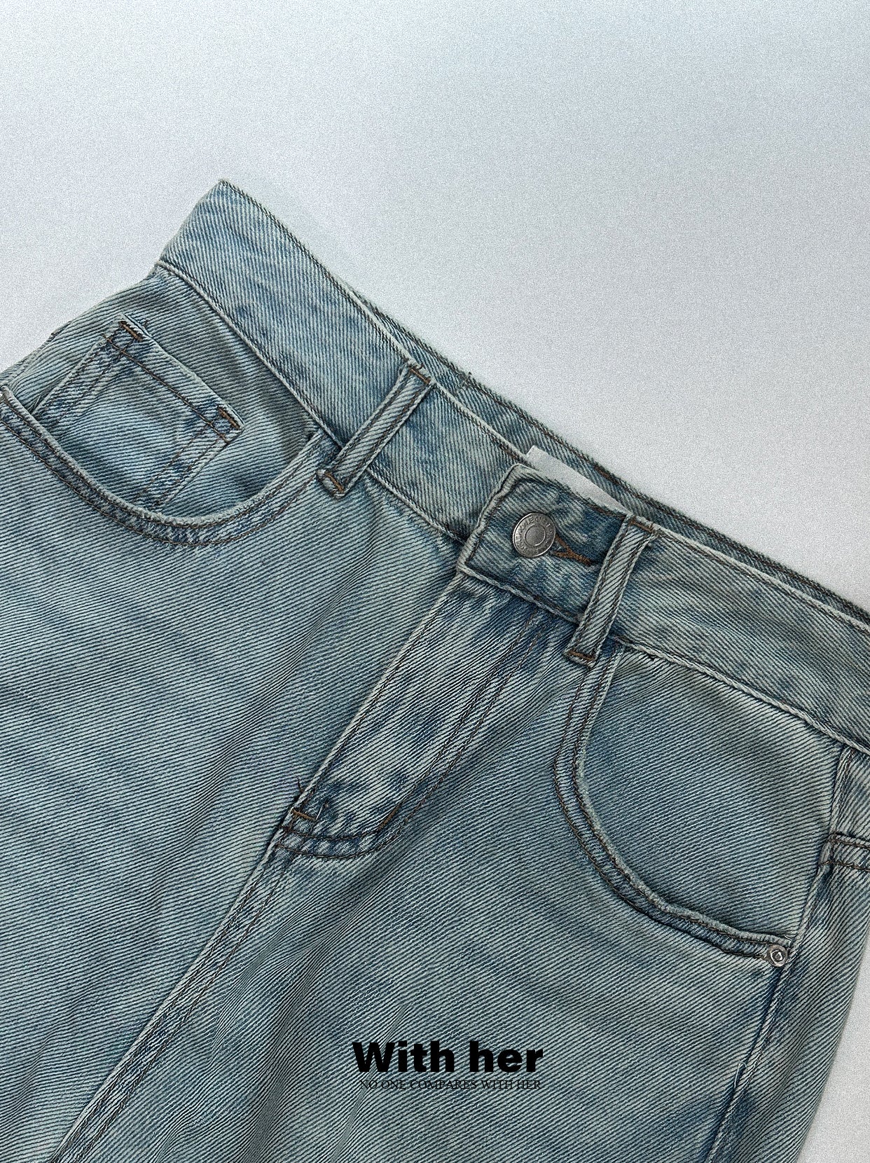 Light Blue Lyocell Denim Pants