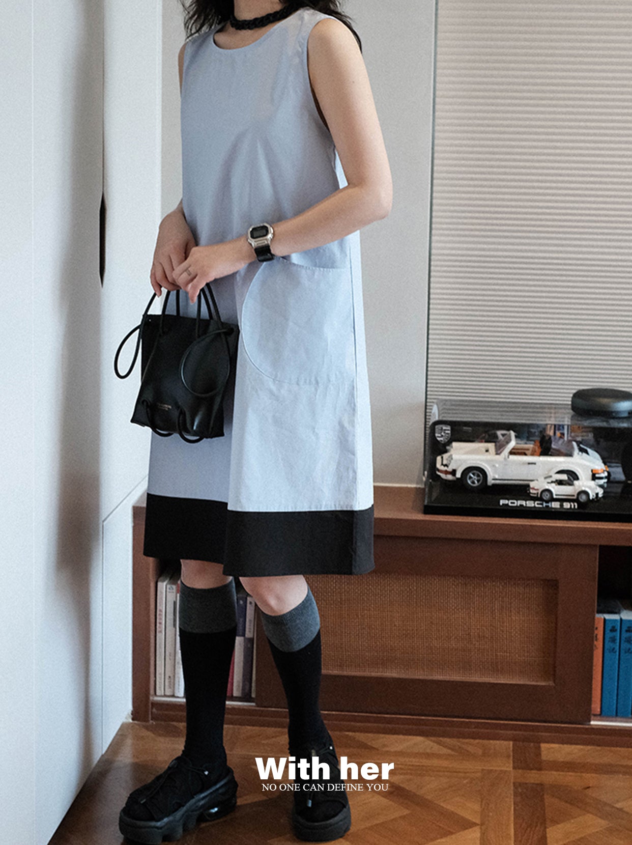 Blue Patch Dress