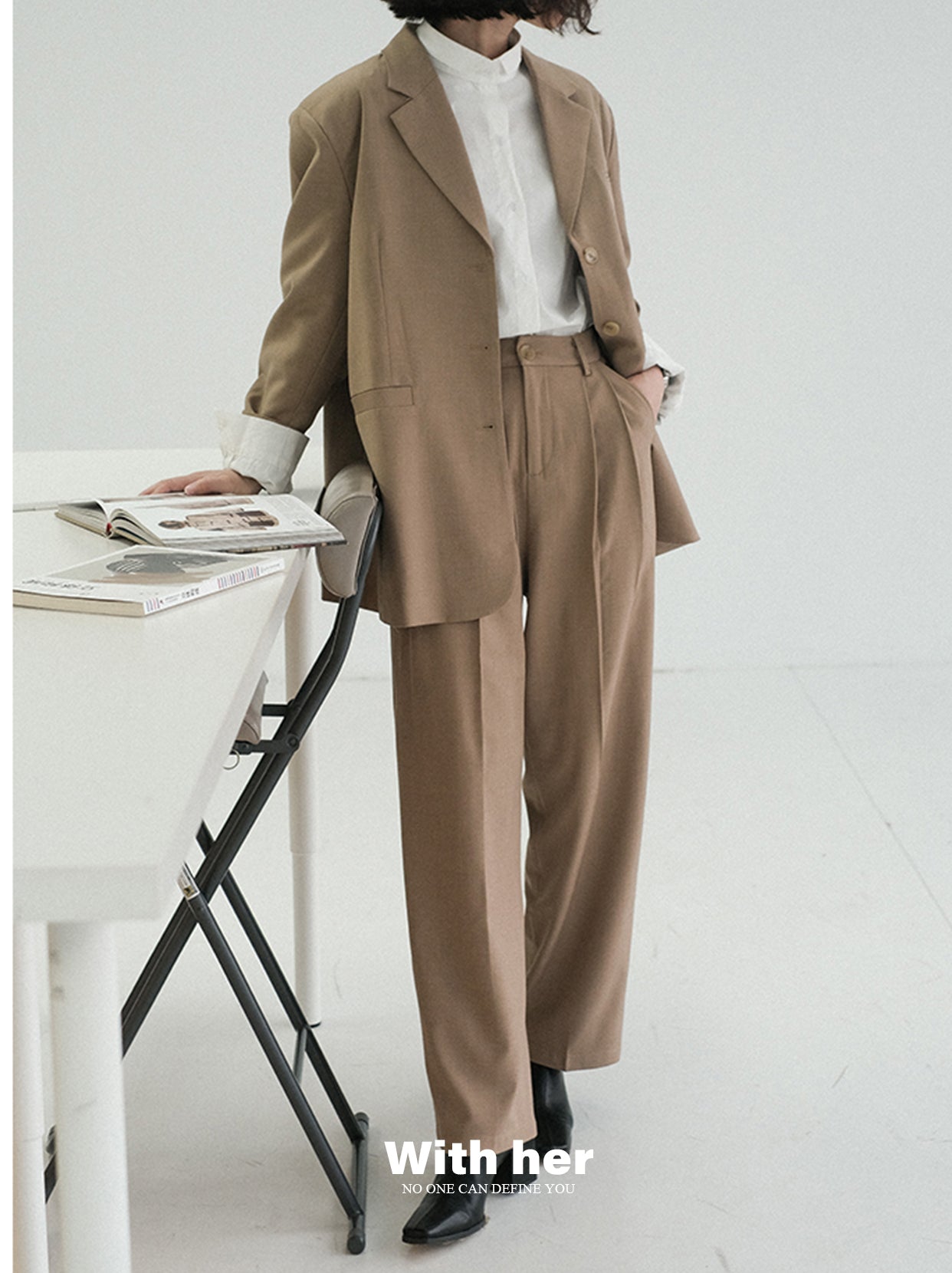 Original Casual Khaki Draped Trousers