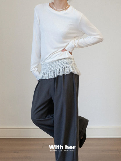 Ruffled Hem Tee