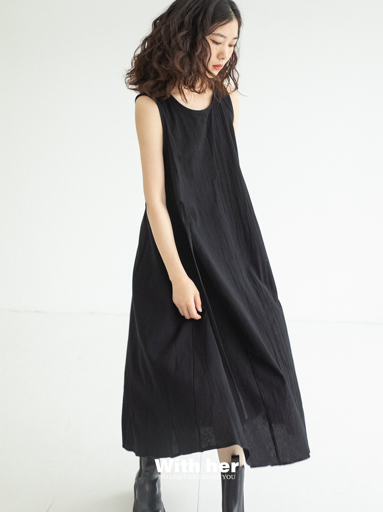 Original Cotton Linen Sleeveless Dress
