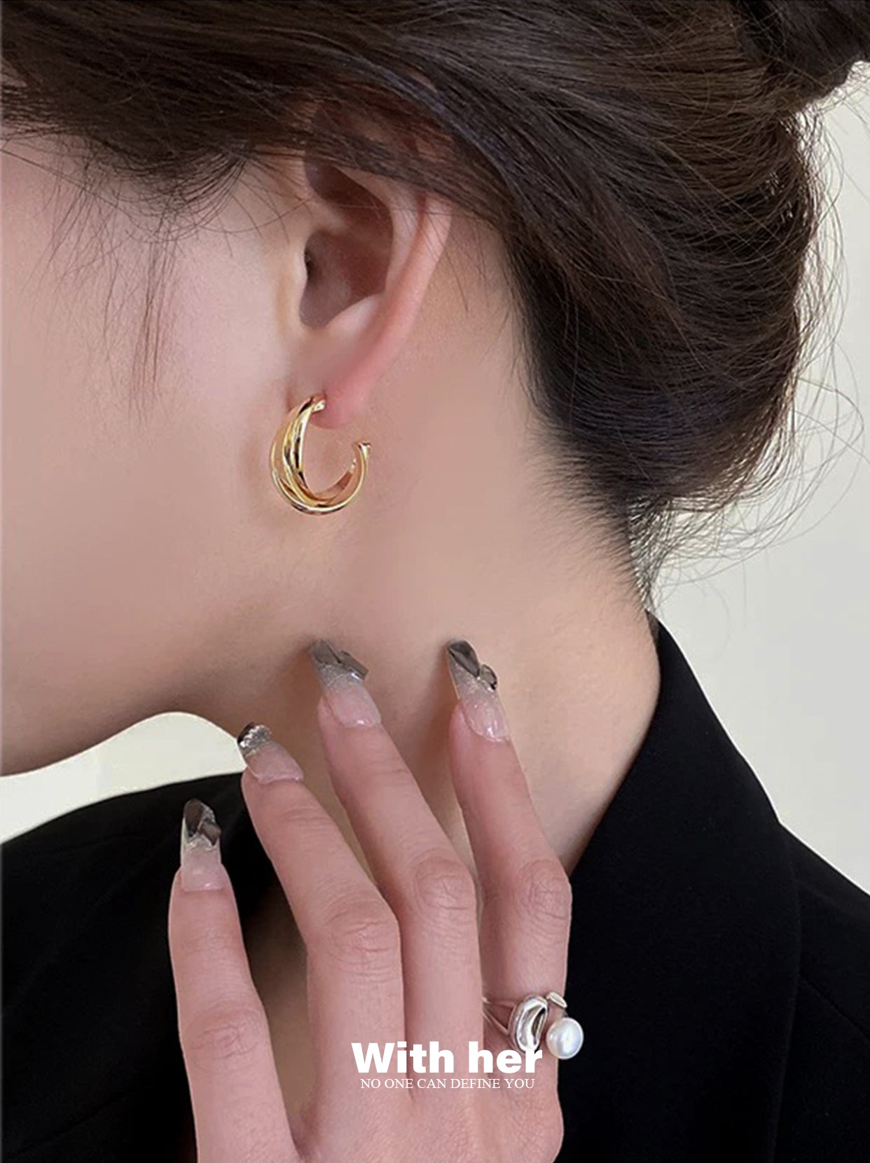 Geometric Irregular Cross Earring