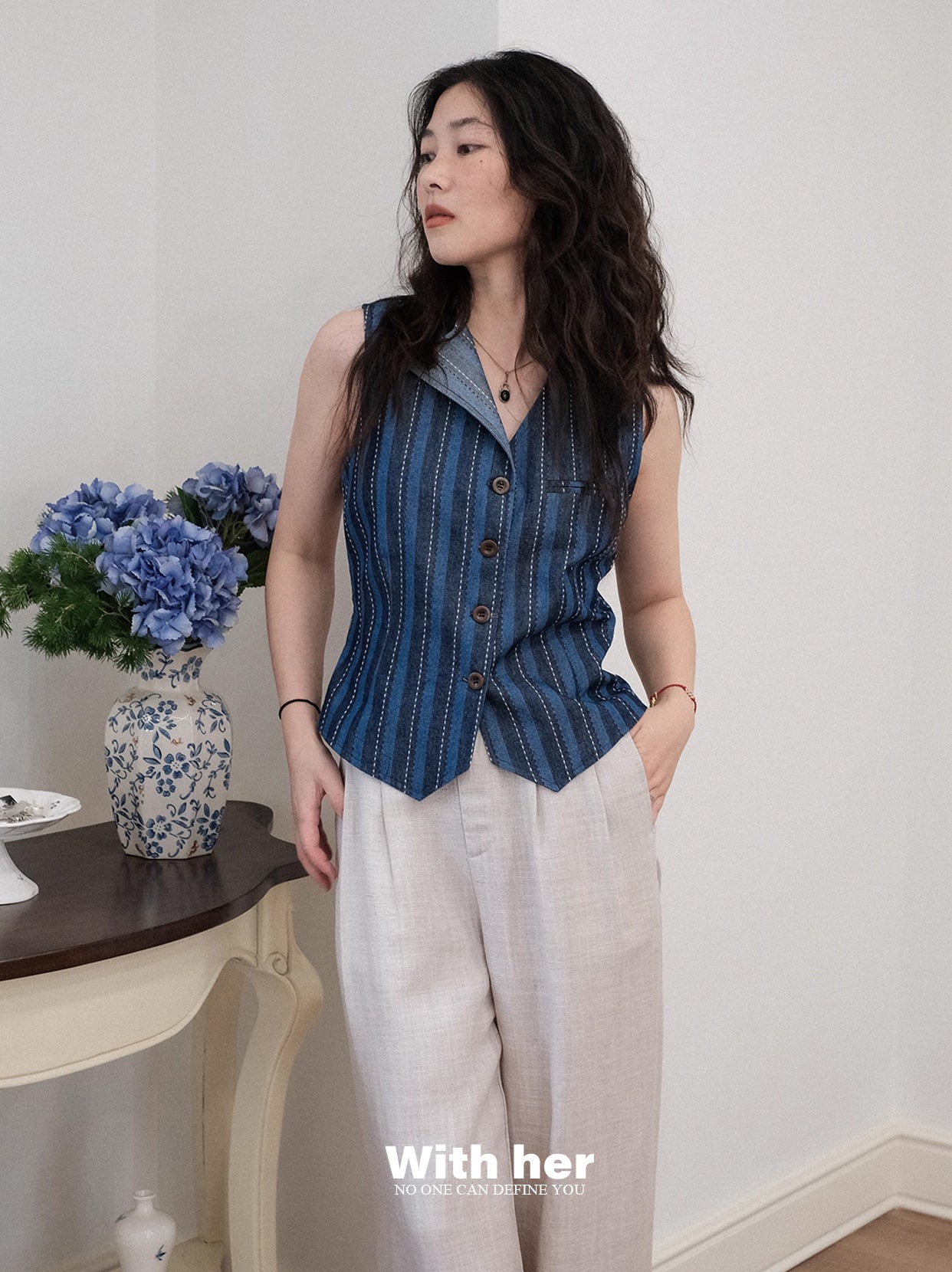 Classic Lines Denim Vest