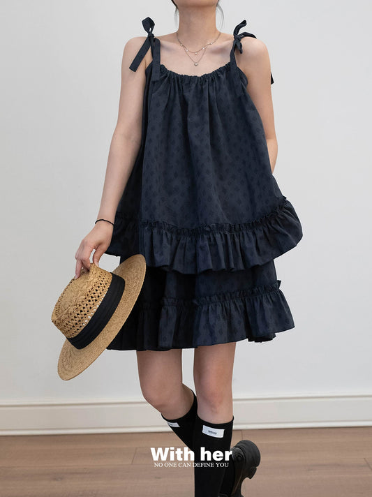 Tiered Ruffle Dress Set (Top+ Skirt)