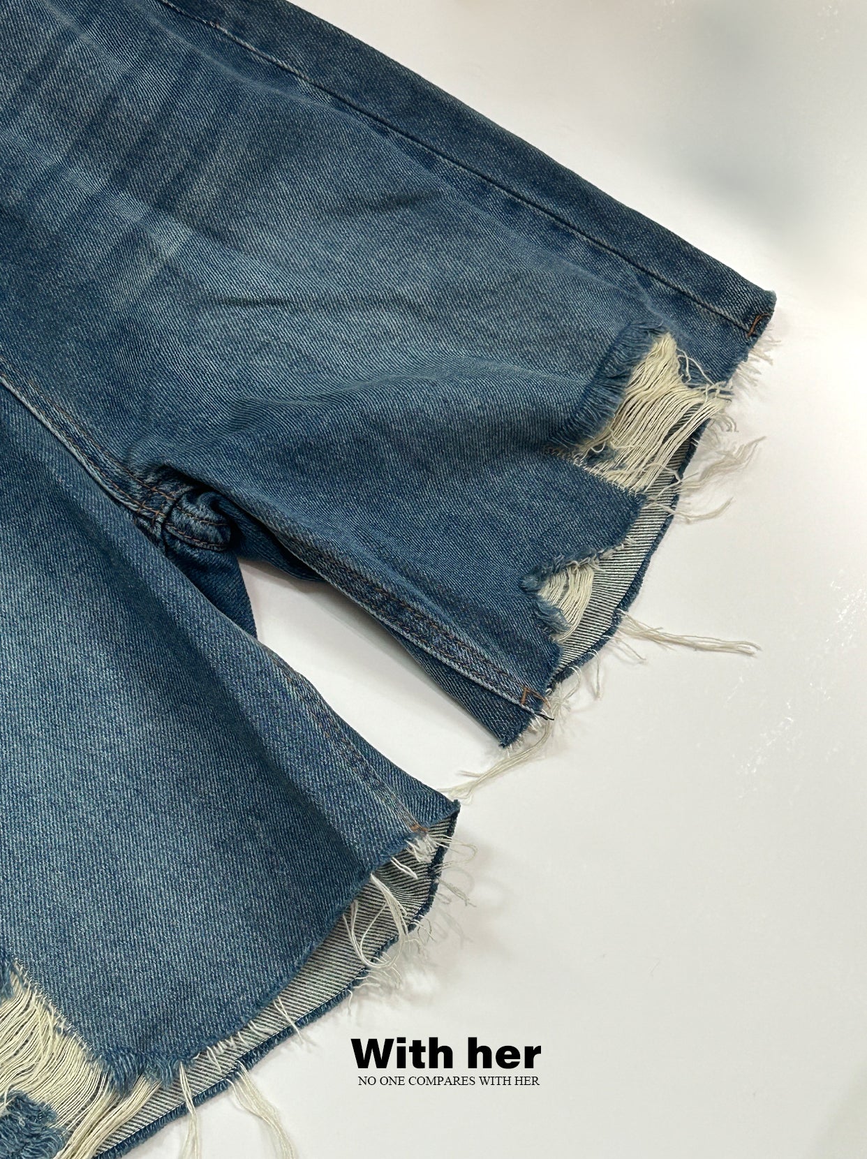 Deep Blue Lyocell Denim Pants
