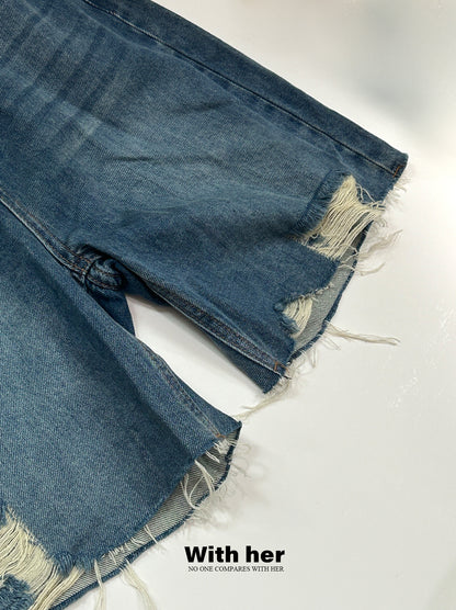Deep Blue Lyocell Denim Pants