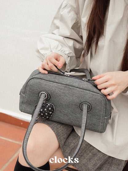Gray Denim Duffle