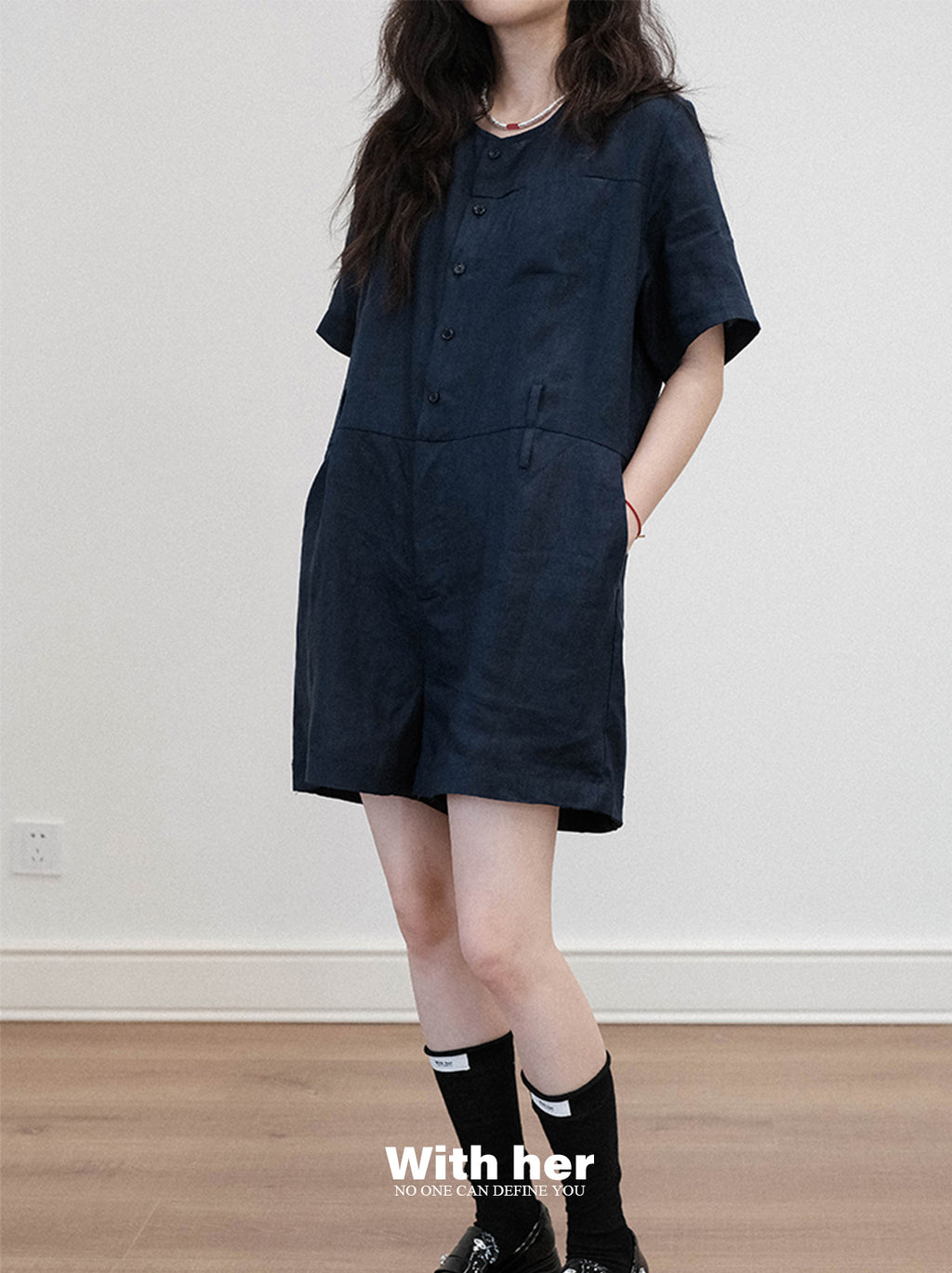 Linen Cotton Blend Playsuit
