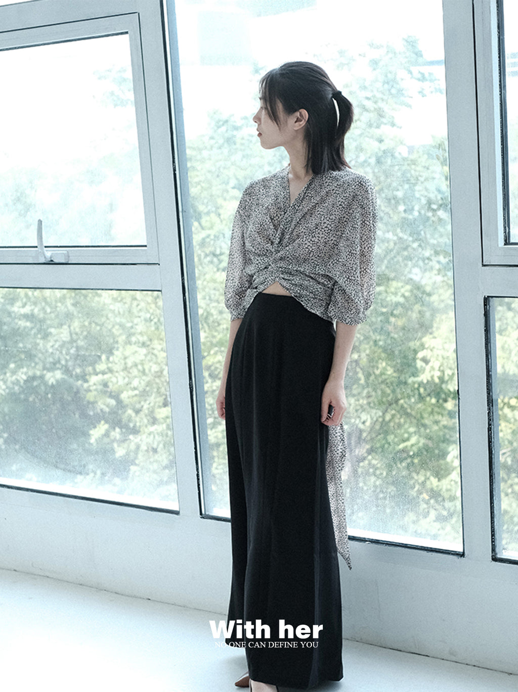 Original Floral V-Neck Blouse