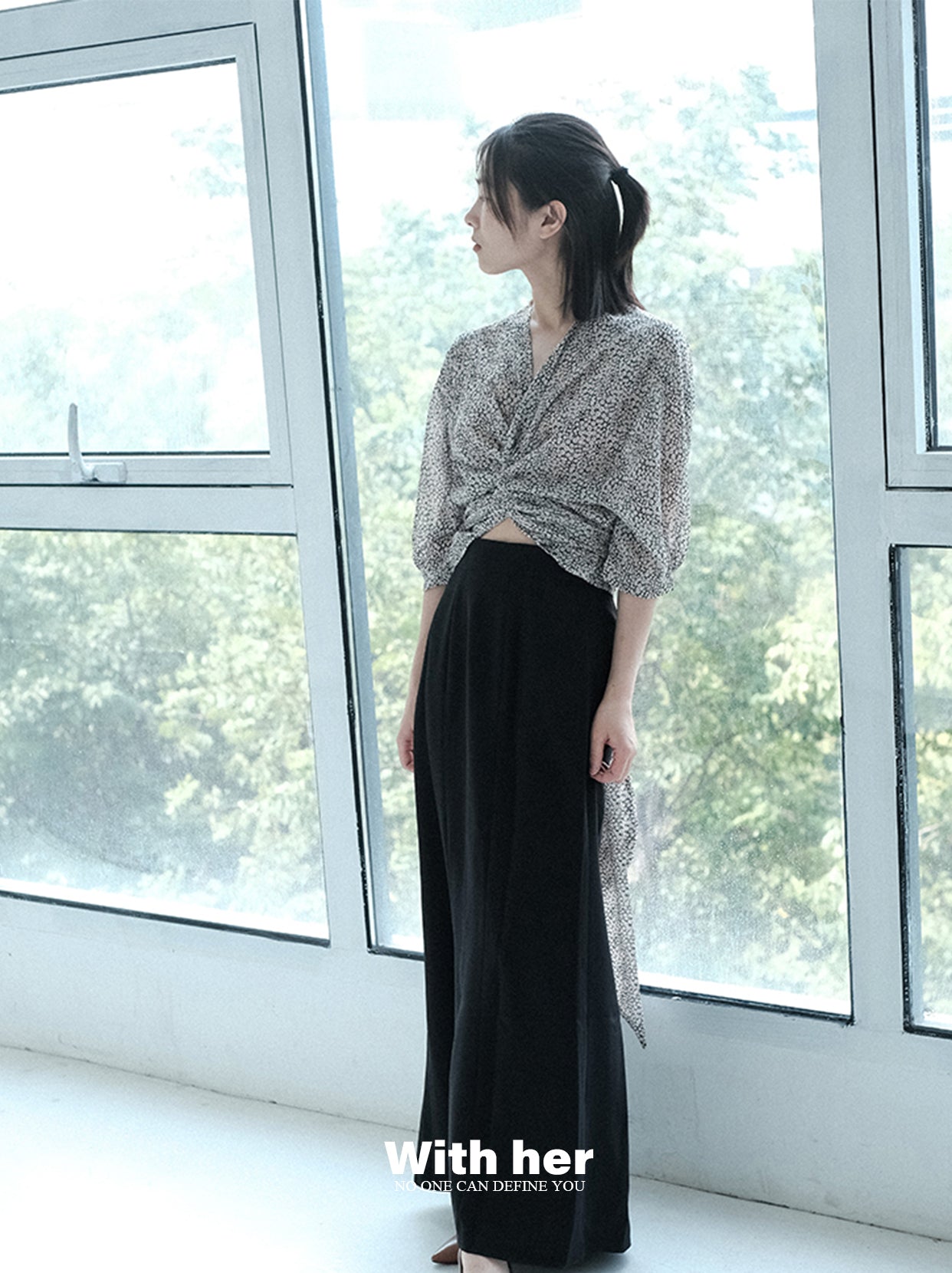 Original Floral V-Neck Blouse