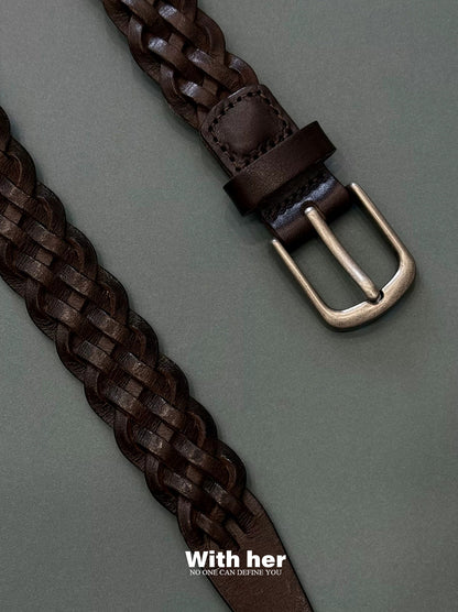 Classic Braided Leather Belt