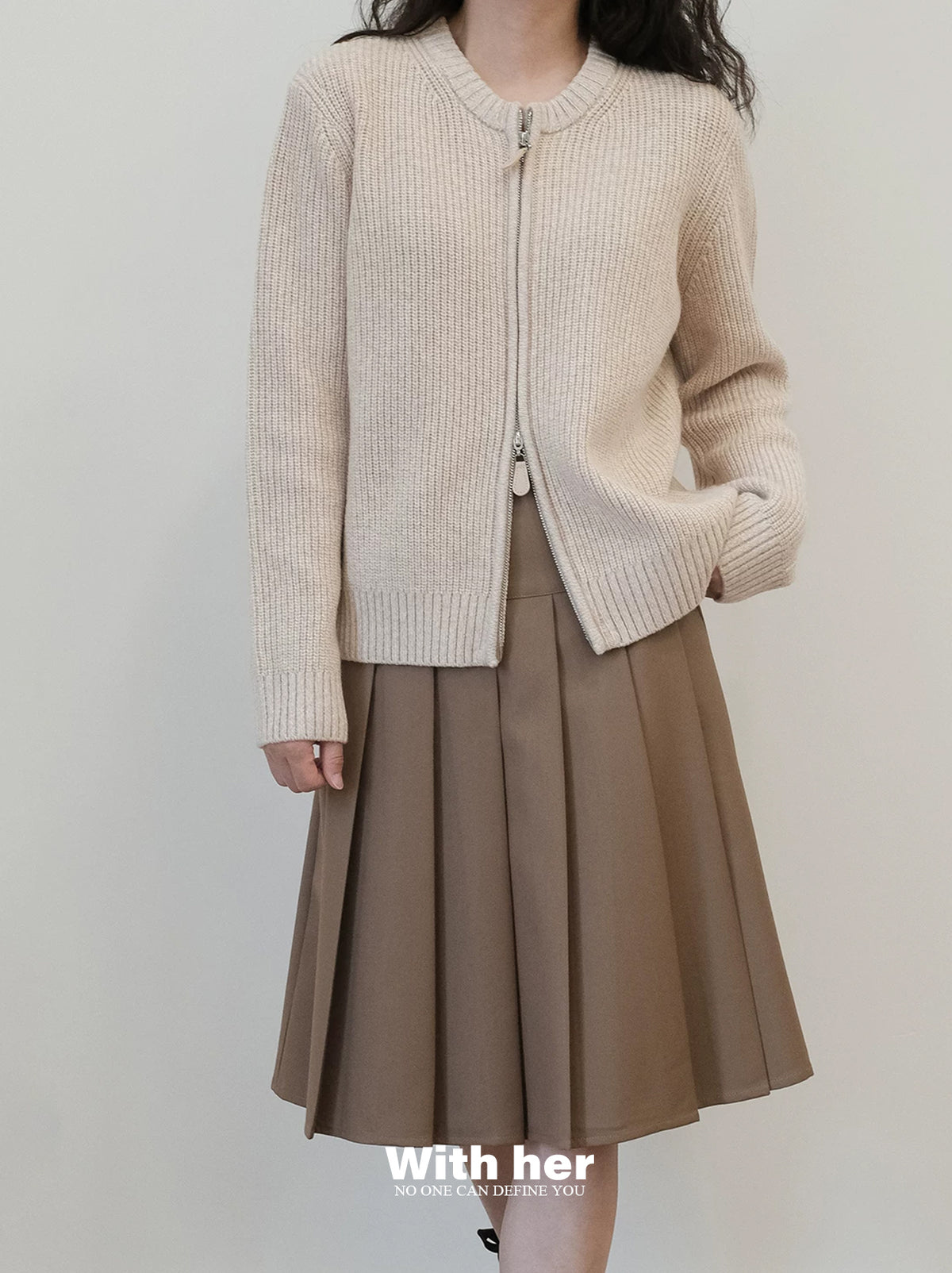 A-Line Pleated Skirt