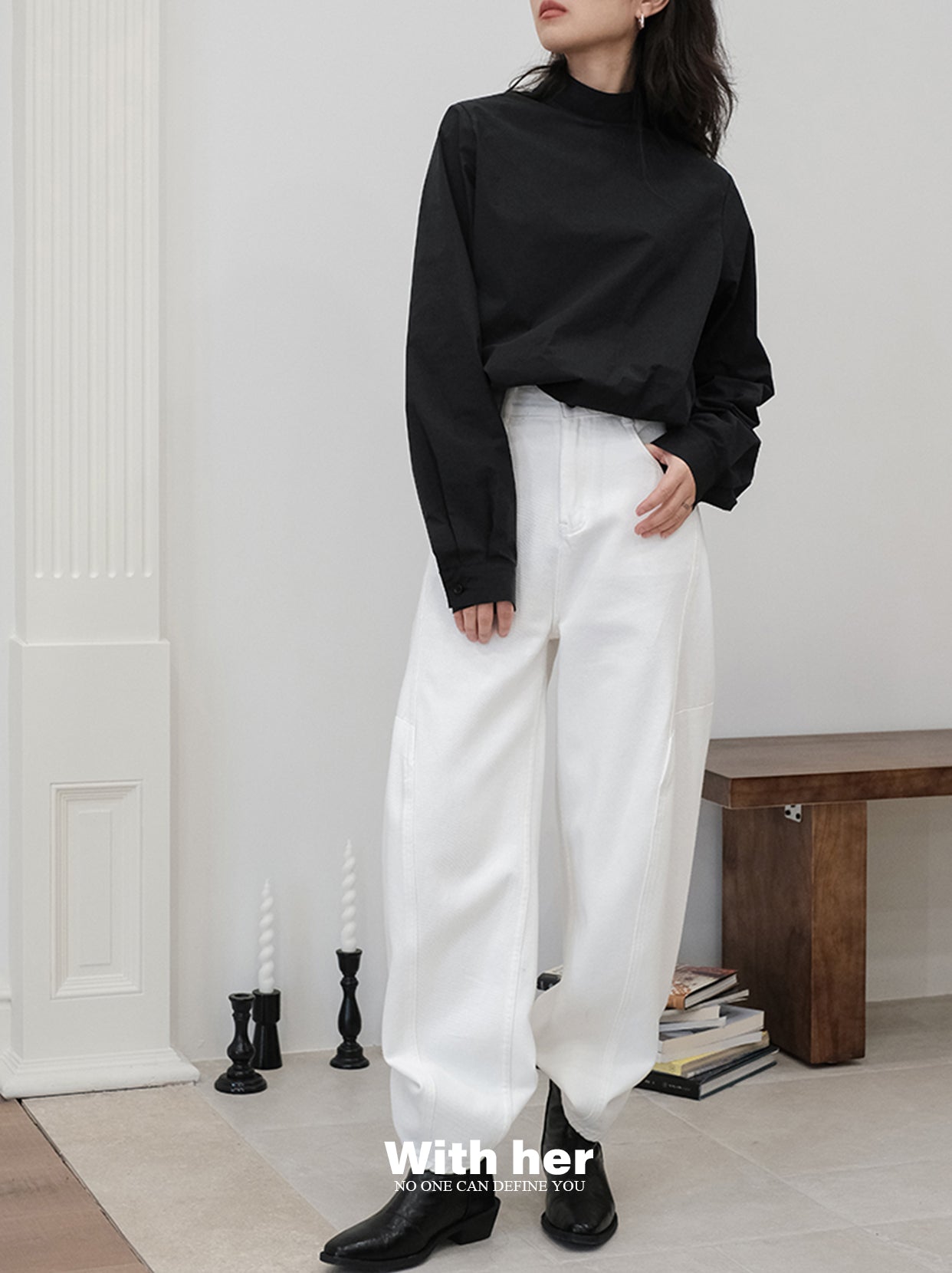 White Pearl Harem Pants