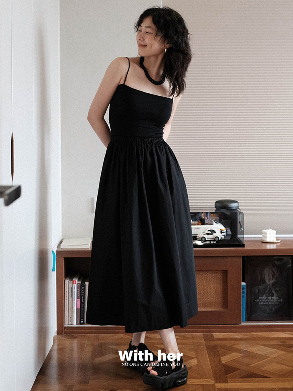 Classic Cotton Black Skirt