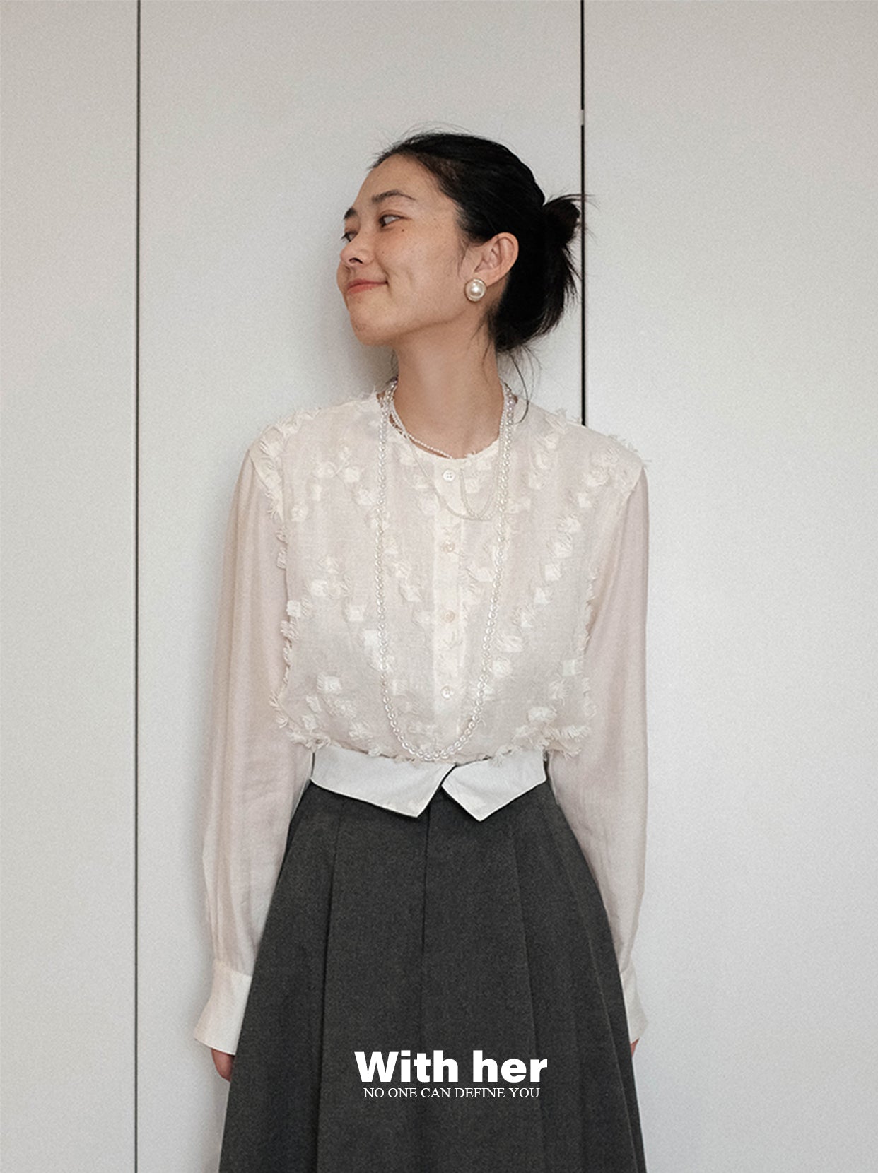 Tassel White Sleeve Shirt