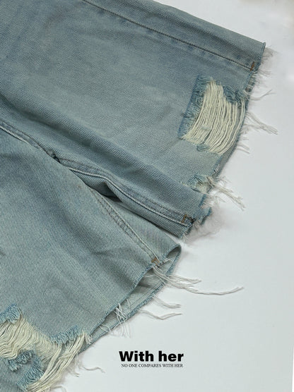 Light Blue Lyocell Denim Pants
