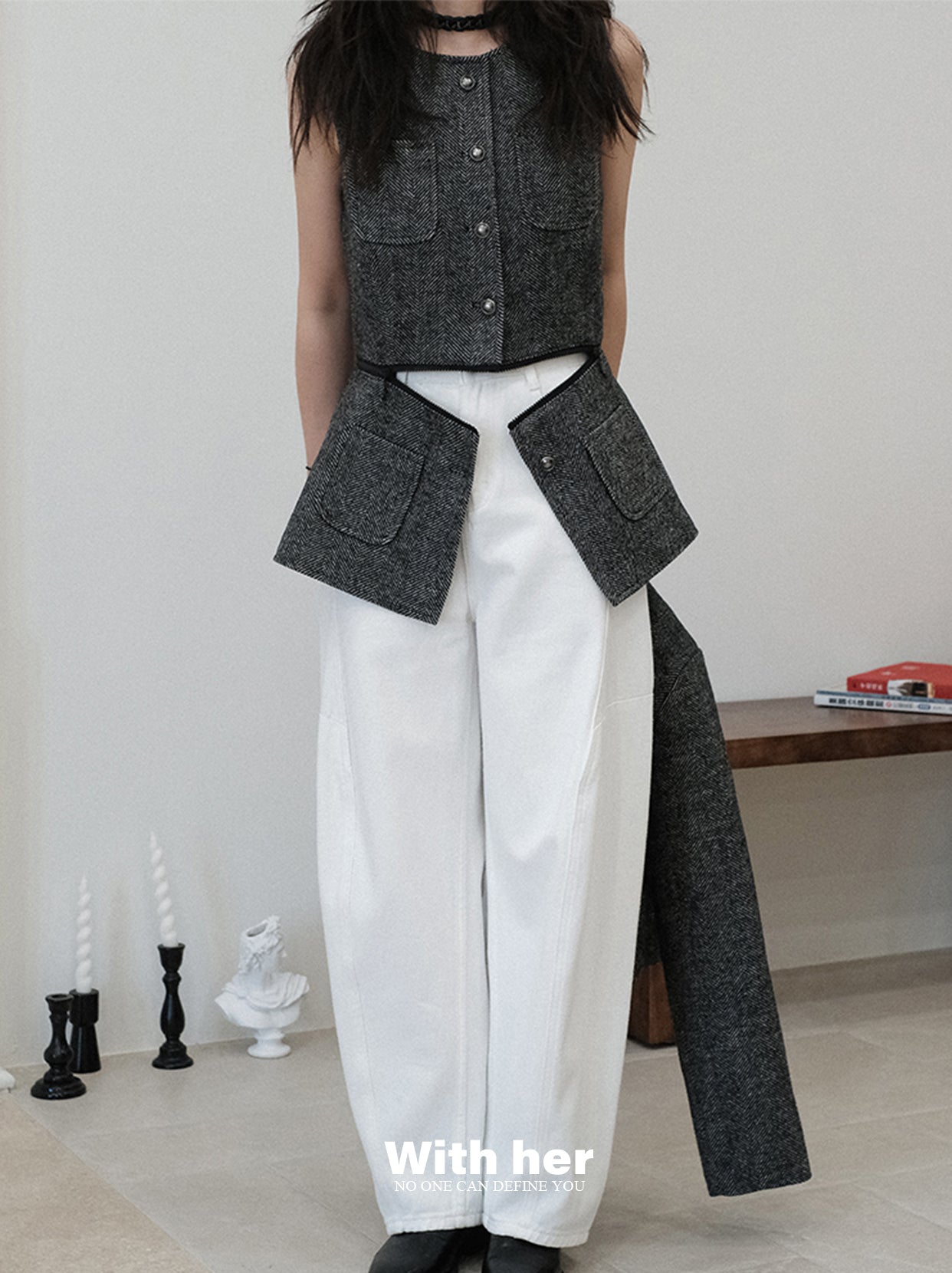 White Pearl Harem Pants