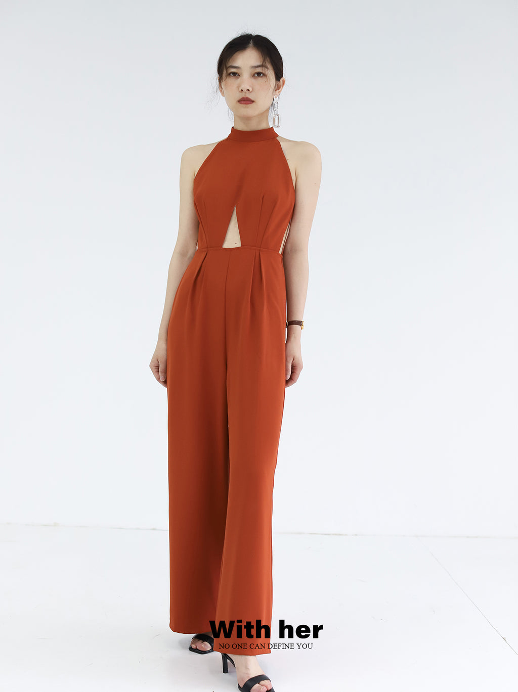 Original Halter neck Midriff Jumpsuit