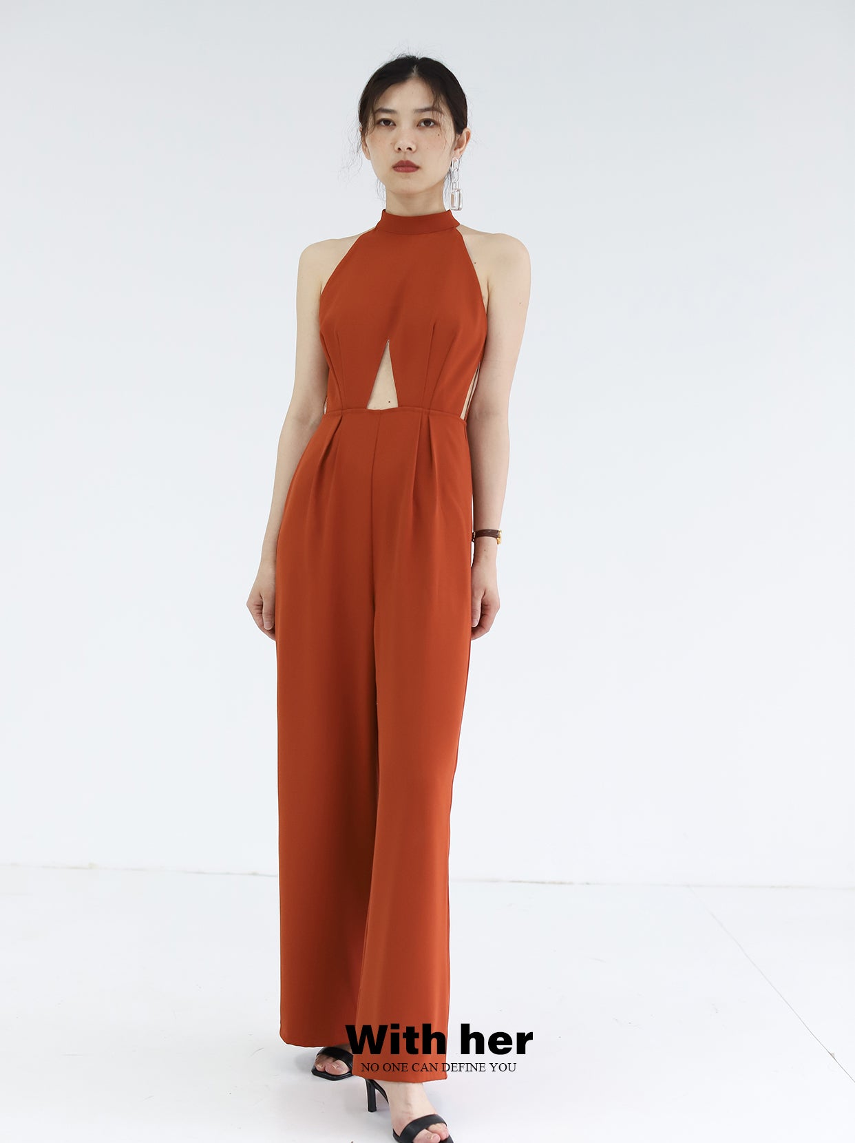 Original Halter neck Midriff Jumpsuit