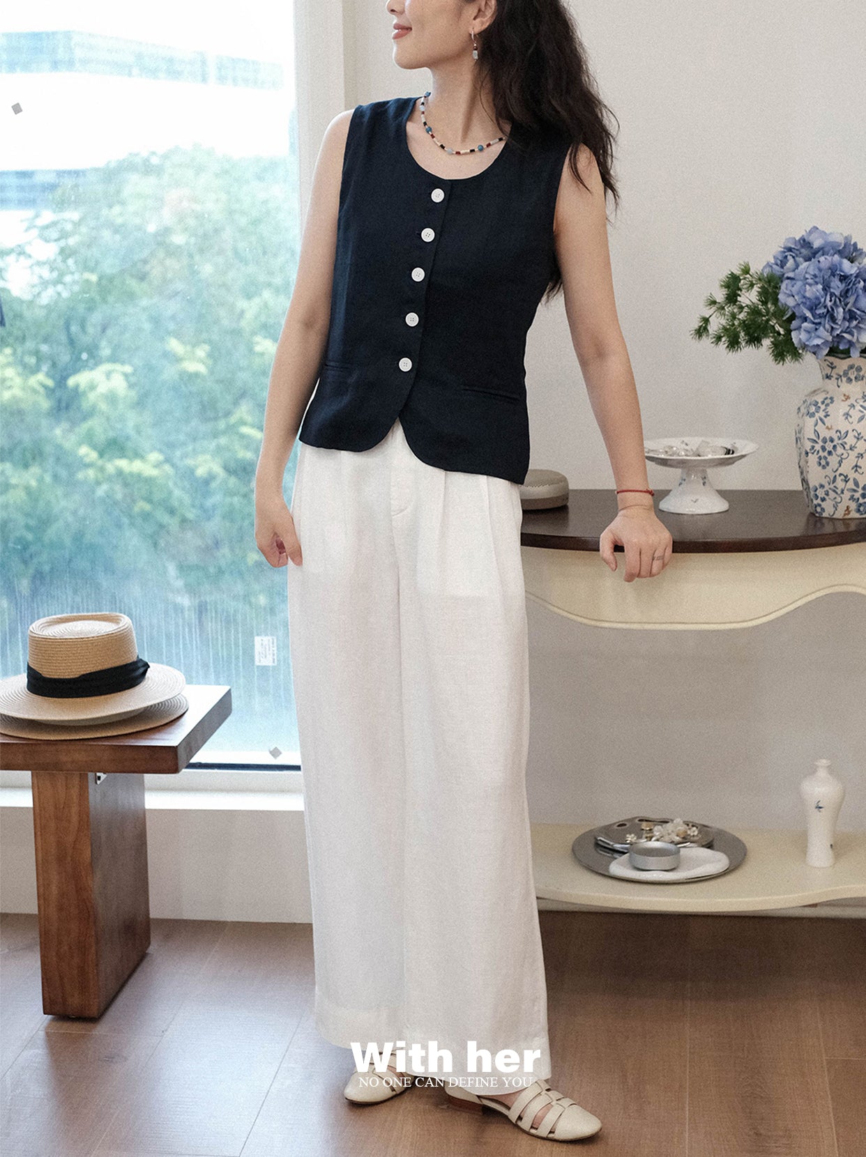 Casual Linen Waistcoat