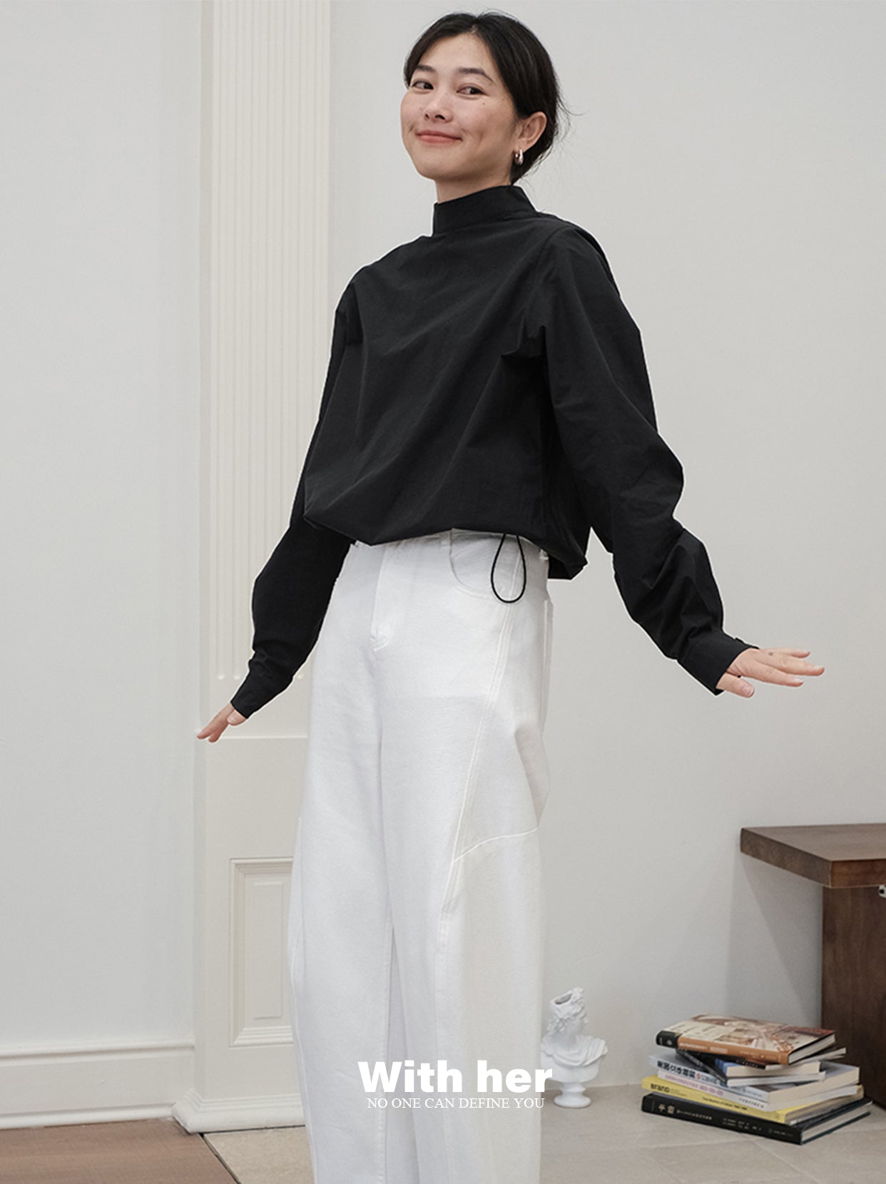 Half Turtleneck Blouse