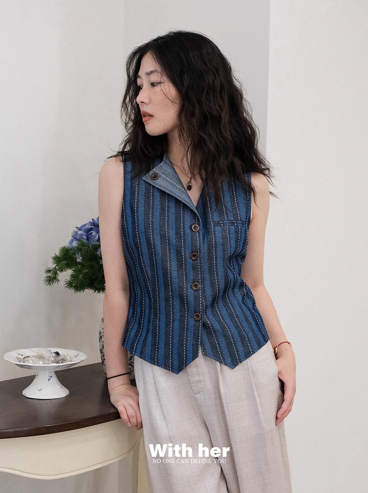 Classic Lines Denim Vest