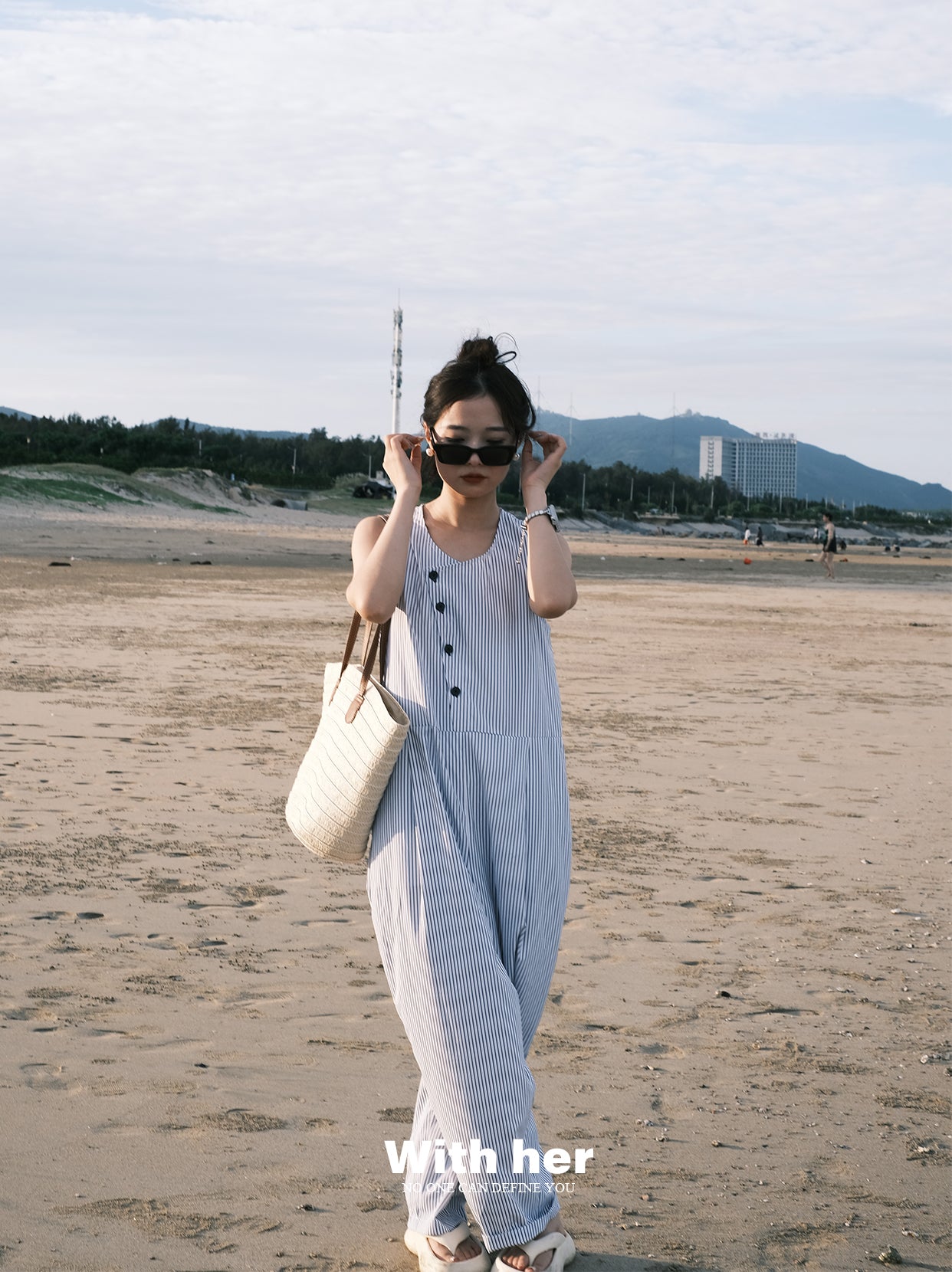 Original Sleeveless Stripes Jumpsuit