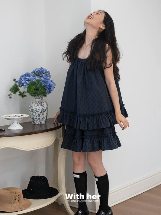 Tiered Ruffle Dress Set (Top+ Skirt)