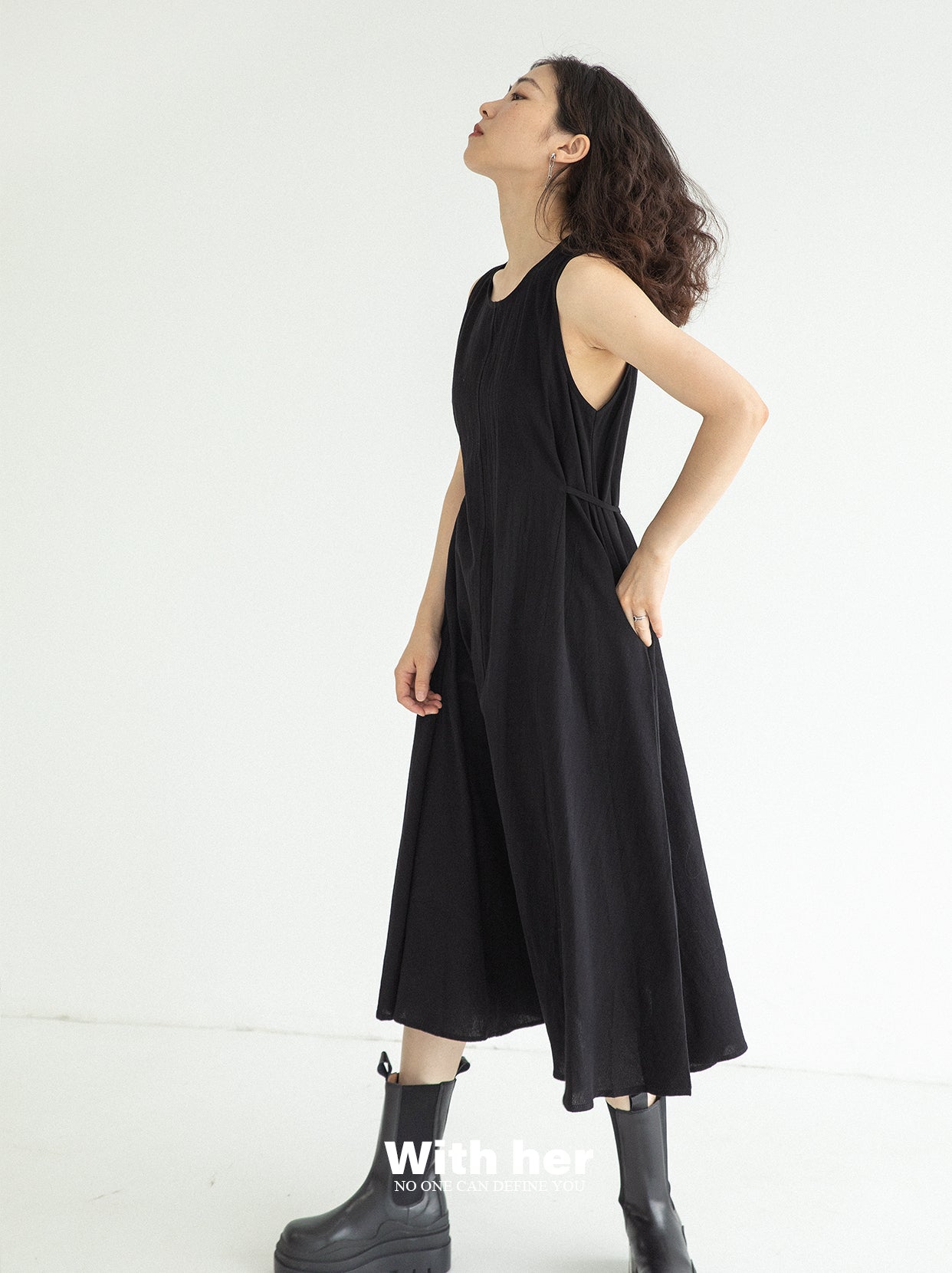 Original Cotton Linen Sleeveless Dress